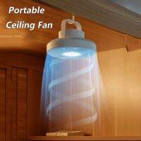 Xiaomi Summer Air Cooler Fan with LED Lamp Remote Control Rechargeable USB Power Bank Ceiling Fan 3 Gear Wall Ventilador Camping