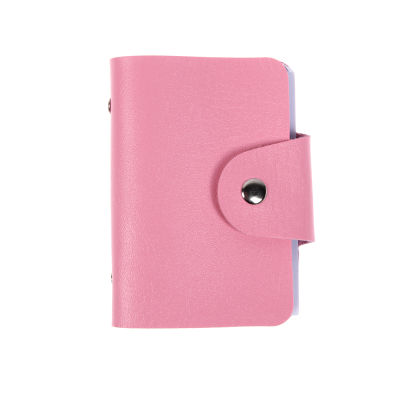 For 24 Card Unisex Pocket Women ID Credit Card Holder PU Leather Wallet