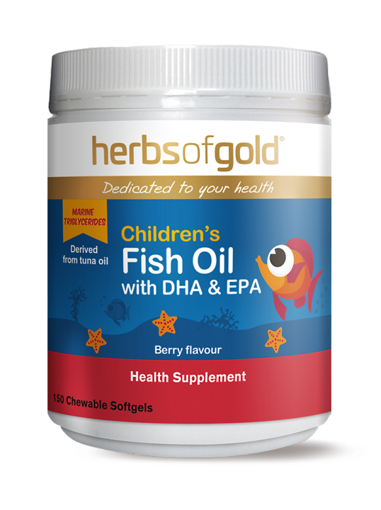 HERBS OF GOLD CHILDREN'S FISH OIL WITH DHA & EPA 150'S CHEWABLE