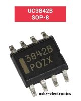 (1ตัว) 3842 , 3842B , UC3842B , SOP-8 แบบชิป SMD