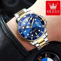 onlcicn New Olevs Ole Brand MenS Steel With Watches Luminous Waterproof Green Water Ghost Quartz Watches Calendar Sports MenS Quartz Watches