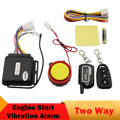 Two 2 Way Motorcycle Alarm System Remote Control Vibration Alarm Theft Protection Moto Scooter Motor Security Alarm Engine Start