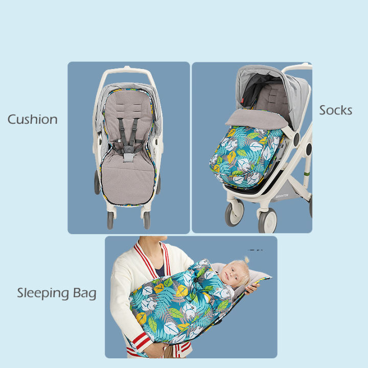 สากลรถเข็นเด็กทารกถุงนอนหนาอบอุ่นเบาะรถเข็นเด็ก-footmuff-ผ้าฝ้ายซอง-sleepsacks-สำหรับอุปกรณ์เสริมรถเข็นเด็ก