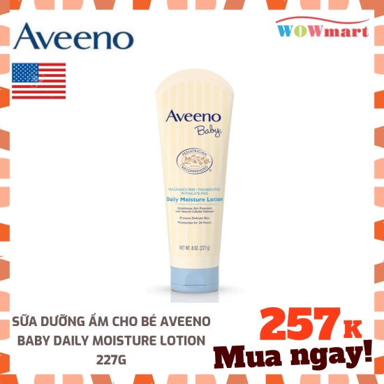 Hcmsữa dưỡng ẩm cho bé aveeno baby daily moisture lotion 227g - mỹ - ảnh sản phẩm 1