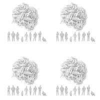 1:50 White Figures Architectural Model Human Scale HO Model Plastic Peoples,40 Pieces