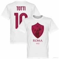 xzx 180305   SY3 AS Roma Fans Tshirt Totti No.10 T SHIRT Sports Tee Casual Short Sleeve Plus Size YS3