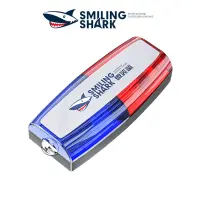 ไฟ Led แสงแฟลช SmilingShark แฟลชไฟเตือนไหล่สีน้ำเงินกระพริบไฟชาร์จusb ตำรวจพร้อมคลิปกลางแจ้งเตือนรถฉุกเฉินวิ่งไฟสัญญาณ