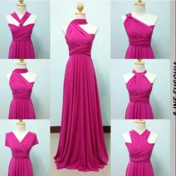 NUDE PINK/LIGHT PINK/BABY PINK INFINITY DRESS