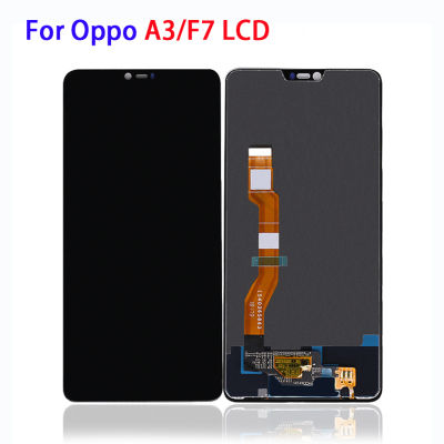 สำหรับหน้าจอ LCD Oppo F7 CPH1819สำหรับเปลี่ยนชิ้นส่วนจอสัมผัสแอลซีดีของเครื่องแปลงดิจิทัล Oppo A3 + อุปกรณ์ซ่อม + กาว B7000