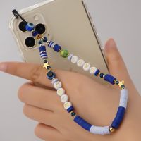 Bohemia Chain For Phone Charm Beads Chains Cell Phone Cord Accessories Peace Sign Jewelry Wood Beads Straps Mobile Lanyard