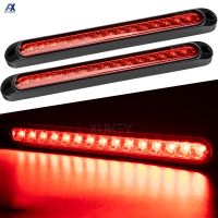 Newprodectscoming 2x Red 10 quot; Trailer Brake Stop Lamp Tail Driving Light Assembly Bar 15 LED Strip Side Marker Tail Brake Truck Van Off road Camper