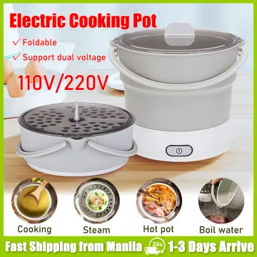 1.2L Foldable Electric Cooking Pot Mini Portable Electric Cooker  Multicooker Travel Electric Skillet Split Type Hotpot 220V