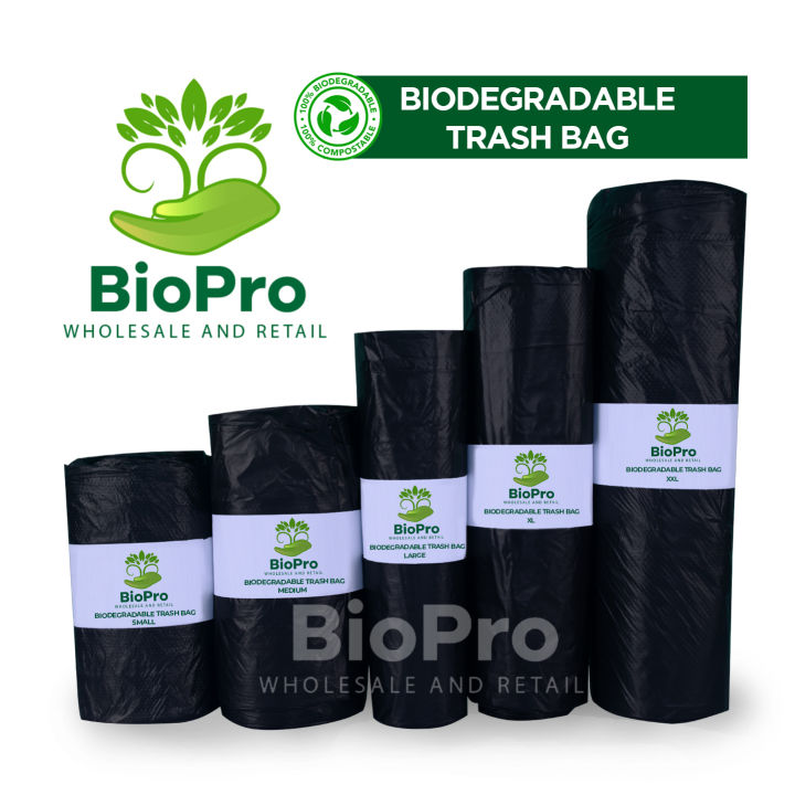 BIODEGRADABLE Trash bag Garbage bag Black (Small/Medium/Large/XL/XXL)