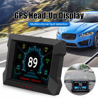 MB รถ HUD OBD2 GPS Head-Up Display Inclinometer Digital Speedometer เข็มทิศ Slope Meter แสดงผล Overspeed Alarm อุปกรณ์เสริมอัตโนมัติ