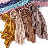 【CC】◄┋  55x170CM European and new style monochromatic light board jersey scarf mercerized breathable headscarf