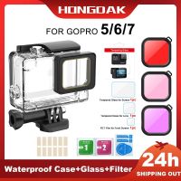 60m Underwater Diving Waterproof Case For Go Pro GoPro 5 6 7 Hero Black Protective Cover Housing Mount with Filter Accessory