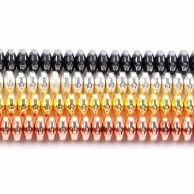 6*3mm Multicolor Hematite Stone Rondelle Beads Round Loose Spacer Natural Beads for Jewelry Making Bracelet Necklace Diy