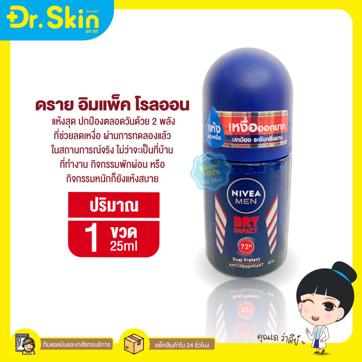 dr-โรลออน-โรออน-ลูกกลิ้ง-โคโรญ-nivea-rollon-โรออนผู้ชาย-โรลออนระงับกลิ่นกาย-ที่ทารักแร้-ลูกกลิ้นผู้ชาย-ระงับกลิ่น-ลดเหงื่อ-ที่ทารักแร้ผู้ชาย