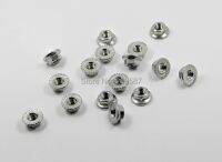 50pcs Metric M4 304 Stainless Steel Hex Head Flange Nuts Nails  Screws Fasteners