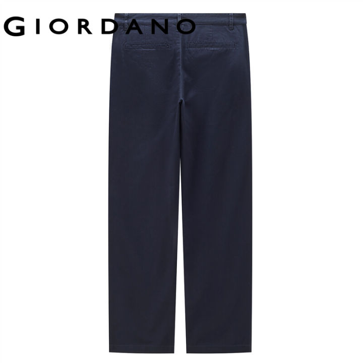 giordano-men-pants-100-cotton-simple-basic-khakis-solid-color-mid-low-rise-classic-smooth-comfort-fashion-casual-pants-01113088th