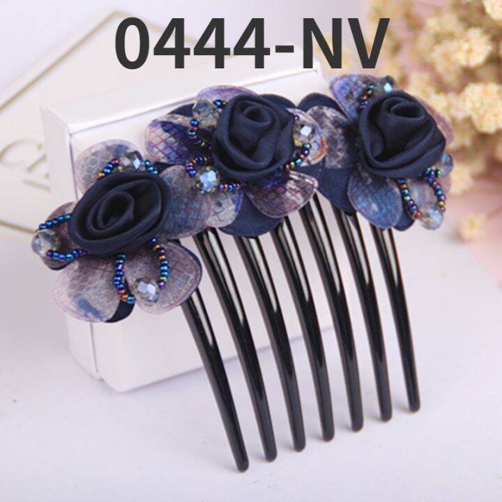 korean-version-simple-flower-juan-yarn-inserted-comb-ball-head-hair-curler-versatile-acrylic-jewelry