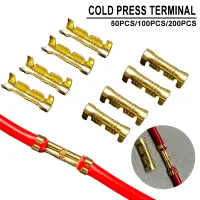 【Ready Stock】Brass Crimp Terminal U-shaped Terminal Guide Non-insulated Assortment Cable Wire Spade Electric Butt Connector Kit