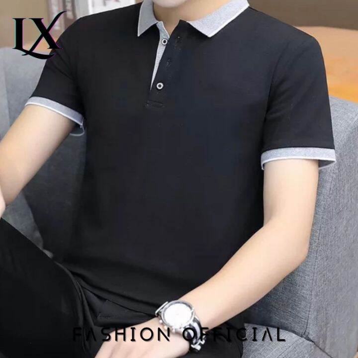 ready-stock-polo-t-shirt-men-polo-shirt-short-sleeve-collar-t-shirt-plain-polos-casual-polo-tee