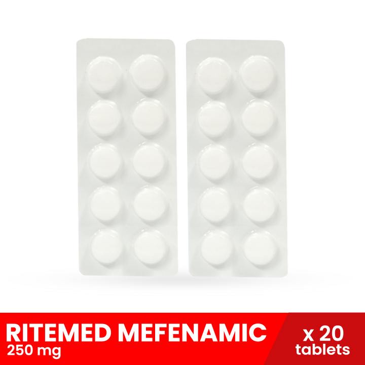 RITEMED Mefenamic 250mg x 20 Tablets (Anti Inflammatory), mefenamic