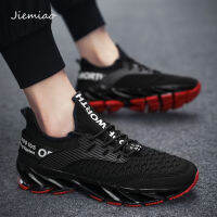 JIEMIAO New Blade Sole Men Sneakers Breathable Comfortable Running Shoes Outdoor Fitness Training Sports Shoes Zapatillas Hombre