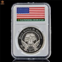 USA Skeleton Soldier Green Beret US Marine Corps Military Challenge Commemorative Coin Ornament Collection W/PCCB