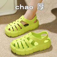 6 cm thick at the bottom of hole shoes womens increased Roman fashion to on shit feeling Eva cross-border baotou package with sandals