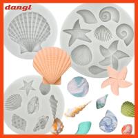 DANGL 3PCS ซิลิโคนทำจากซิลิโคน แม่พิมพ์ฟองดองทำจากซิลิโคน สีเทาและสีเทา แม่พิมพ์ซิลิโคนฟองดองเค้ก แม่พิมพ์ดินเหนียวสำหรับงานฝีมือ แม่พิมพ์ซิลิโคนฟองดองธีมทะเล ของตกแต่งเค้ก