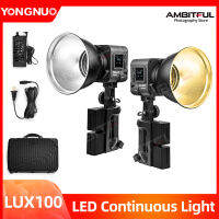 Yongnuo แสงตะเกียบ YNLUX100 3200K-5600K แฟลชวิดีโอ Bowen Mount 100W แบบพกพาโคมไฟกลางแจ้งควบคุมด้วยแอป2.4G สำหรับถ่ายภาพ