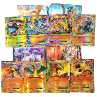 New 100Pcs Pokemon Cards EX MEGA GX Charizard Collection Shining Cards Anime Hobby Fighting Battle Game Card Fun Gift Toys