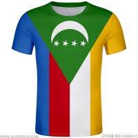 COMOROS เสื้อยืดชื่อเบอร์เดสคอมเสื้อยืดพิมพ์ลายสำหรับถ่ายรูปเสื้อผ้า Diy ฟรีสั่งทำได้ไม่ซีดไม่แตกเสื้อยืดลำลอง