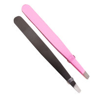 1PC Black/Pink Eyebrow Tweezer Hair Beauty Slanted Puller Stainless Steel Eye Brow Clips Hair Removal Makeup Tool TSLM2 Tweezers Razors