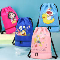 SpongeBob Doraemon Mermaid Cartoon Schoolbag For Girls Boys Sports Backpack Children S Storage Bag Large-Capacity Travel Bag Waterproof Bag