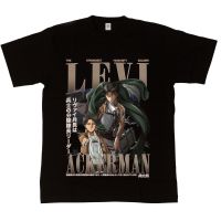 T-shirt เสื้อยืด พิมพ์ลายการ์ตูน Levi Ackerman Attack On Titan Final Season Homage Series สําหรับผู้ชายS-5XL  YUAK