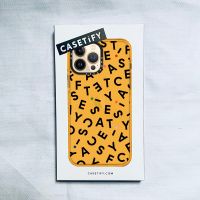 【HOT】casetify X Letter Logo Yellow Case IPhone 14 13 12 11 Pro Max Mini XS MAX XR X SE 6 6S 7 8 Plus Soft Case