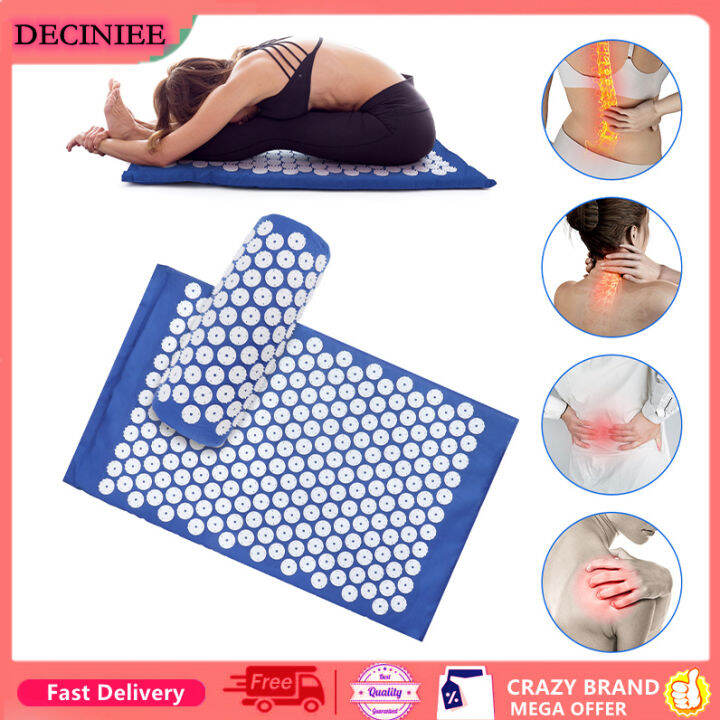 Acupressure Mat Massage Relieve Stress Back Body Pain Spike Cushion Yoga Acupuncture Mat