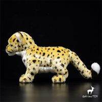 2023ทารกแรกเกิดเสือชีตาห์ความคมชัดสูงอะนิเมะน่ารัก Plushie Little Leopard ของเล่นตุ๊กตาสัตว์เสมือนจริงตุ๊กตายัดไส้ Kawai ของขวัญของเล่น