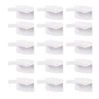 Adhesive Hat Hooks for Wall (15-Pack) - Minimalist Hat Rack Design, No Drilling, Strong Hold Hat Hangers, White