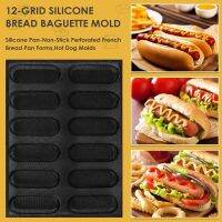 Silicone Pan-Non-Stick Perforated French Bread Pan Forms,Hot Dog , Baking Liners Mat Bread Mould