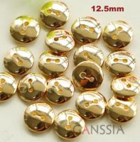 HOT 30pcs/lot Resin Shirt Buttons Gold 12.5mm Sewing Accessories (SS-111)