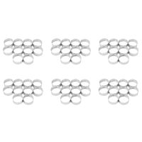 60 Pack 5cm Stainless Steel Tart Ring, Heat-Resistant Perforated Cake Mousse Ring, Round Ring Baking Doughnut Tools