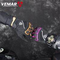 【CW】VEMAR Unisex Breathable Cycling Motorcycle Gloves Four Seasons Men And Lady Road Mountain Bike Long Finger Anti-Skid Enduro Moto