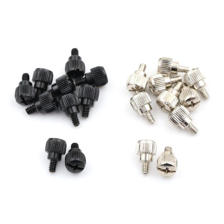 10pcs-computer-case-screws-black-or-nickel-computer-case-screw-hand-tighten-thumb-screw-overall-size-carbon-steel