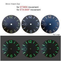 36Mm Green Luminous Watch Dial For ETA 6497 Movement Modified Part Replacement Watch Face For ST3600 Dials No Logo