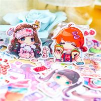 Stickers 40pcs Cute Girl Paper Stickers Scrapbooking Decoration DIY Toy PhoneAblum Diary Label Sticker Kawaii Stationery Stickers Labels