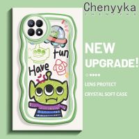 Chenyyka เคสสำหรับ Realme 8i Realme Narzo 50 4G เคสคนต่างด้าวน่ารักสีสันสดใสลายคลื่นครีมกันกระแทกแบบใสนิ่ม เคสมือถือสร้างสรรค์ เคสโปร่งใสลายกล้องถ่ายรูปเรียบฝาครอบป้องกันซิลิโคน